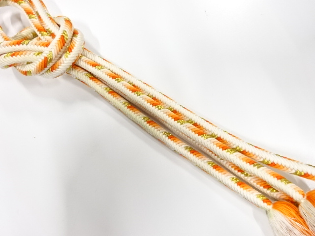 正絹　無形文化財　道明製　手組帯締め